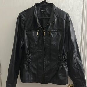 New Look Women's Black Leather Jacket